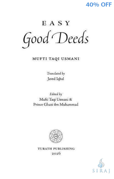 Easy Good Deeds - Islamic Books - Turath Publishing