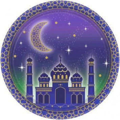 Eid Celebration Dessert Plates 8ct - Tableware - Amscan