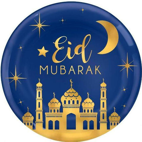 Eid Celebration Hot Stamped Round Platter - Tableware - Amscan