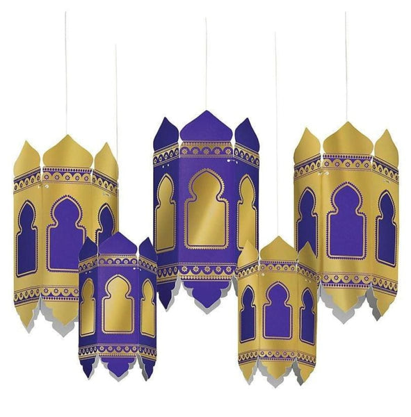Eid Hot-Stamped Paper Lanterns 5 Count - Party Decor - Amscan