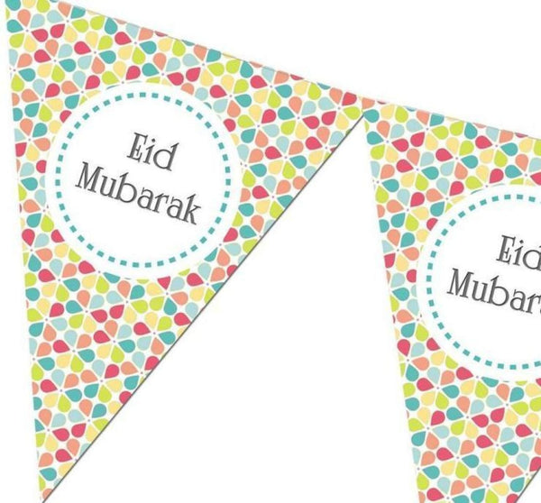 Eid Mubarak Bunting Kit - Flowers - Decorations - Islamic Moments