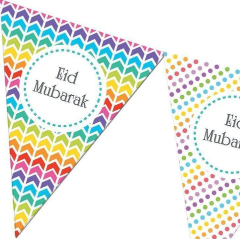 Eid Mubarak Bunting Kit - Rainbow - Decorations - Islamic Moments