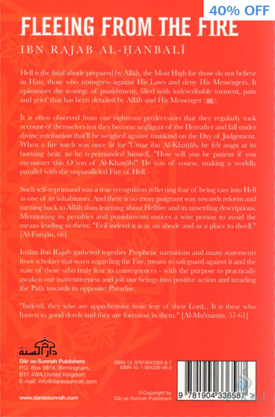 Fleeing From The Fire By Ibn Rajab Al-Hanbali - Islamic Books - Dar As-Sunnah Publishers