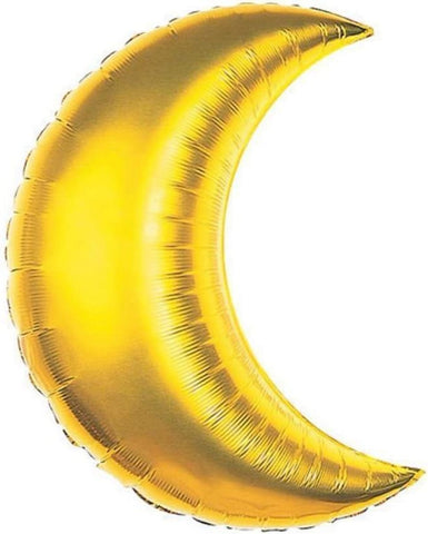 Gold Crescent Mylar Balloon - 36 - Balloons - Siraj