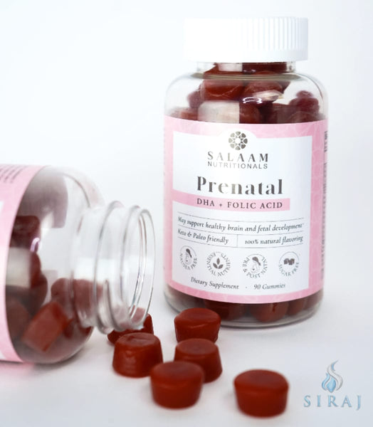 Halal Sugar Free Prenatal DHA + Folic Acid Gummy Vitamins - Halal Vitamins - Salaam Nutritionals