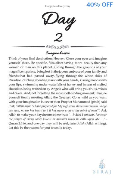 Happiness Every Day: 365 Daily Tips For A Happier Life - Islamic Books - New Age Publishers UK
