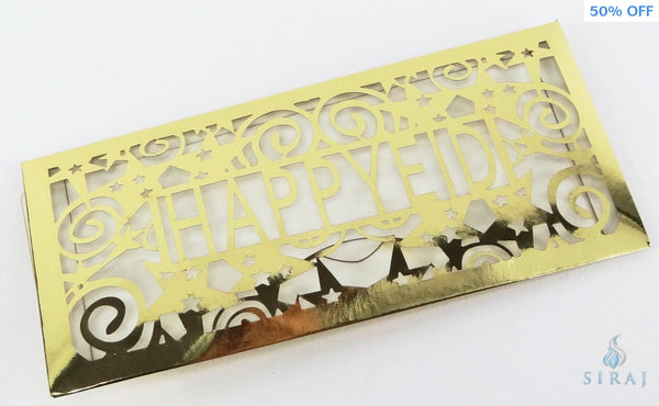 Happy Eid Money Envelopes - 6 Pack - Metallic Gold - Money Envelopes - Siraj