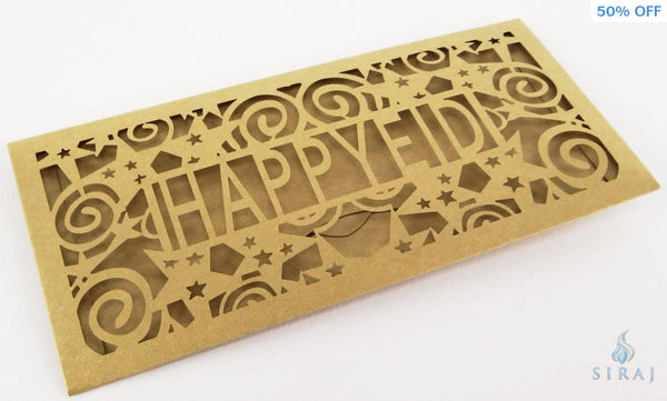 Happy Eid Money Envelopes - 6 Pack - Pearlescent Gold - Money Envelopes - Siraj
