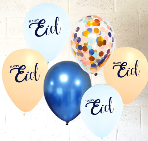 Happy Eid Pastel Balloons 8 ct - Balloons - Eid Creations