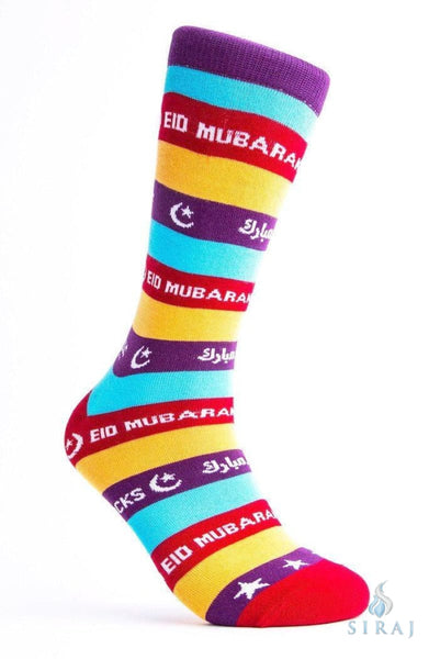 Happy Eid Socks - US 8-12 - Socks - Halal Socks