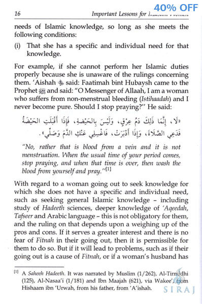 Important Lessons for Muslim Women - Islamic Books - Dar-us-Salam Publishers