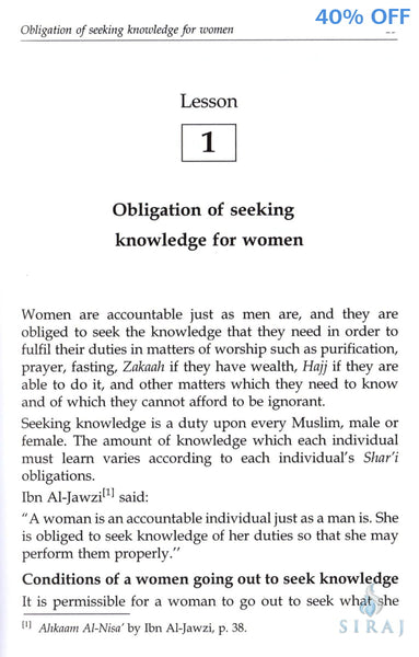 Important Lessons for Muslim Women - Islamic Books - Dar-us-Salam Publishers