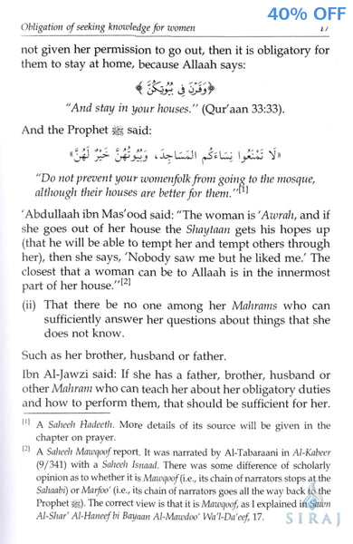 Important Lessons for Muslim Women - Islamic Books - Dar-us-Salam Publishers