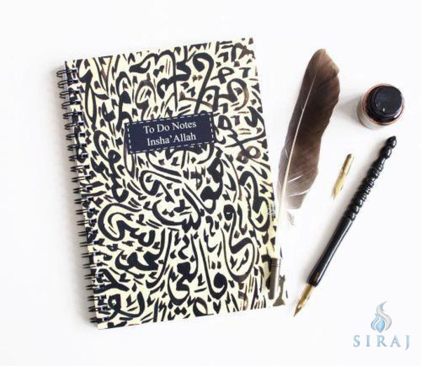 Inshallah Calligraphy Notebook - Notebooks - Islamic Moments