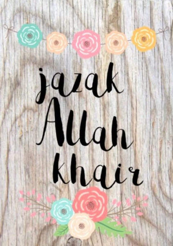 JazakAllah Khair Card - Greeting Cards - The Craft Souk