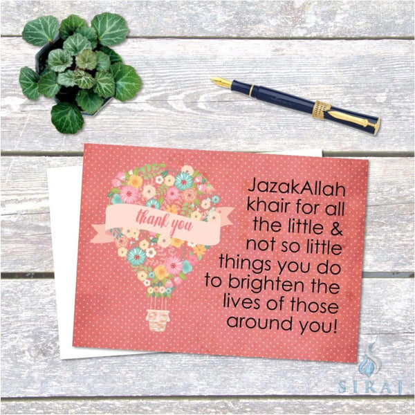 JazakAllah Khair For All That You Do Card - Greeting Cards - The Craft Souk