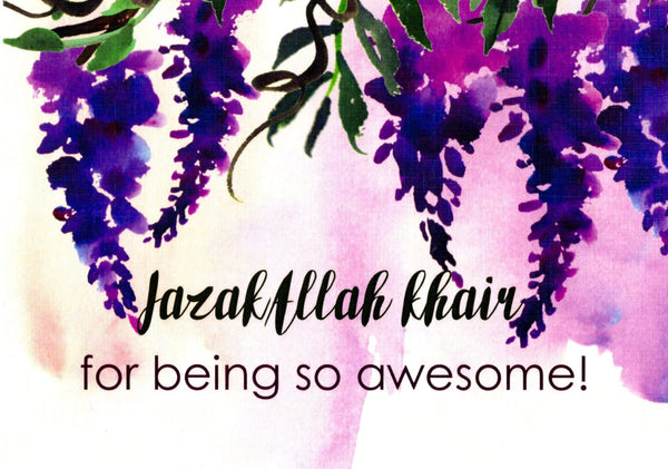 Jazakallah Khair For Being So Awesome Card - Greeting Cards - The Craft Souk