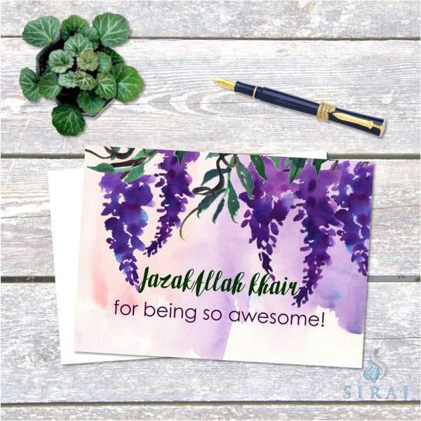 Jazakallah Khair For Being So Awesome Card - Greeting Cards - The Craft Souk