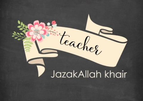 JazakAllah Khair Teacher Card - Greeting Cards - The Craft Souk