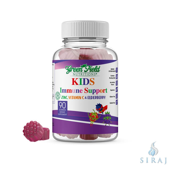 Kids Immune Support Gummies: Zinc Vitamin C & Elderberry - Halal Vitamins - Greenfield Nutritions