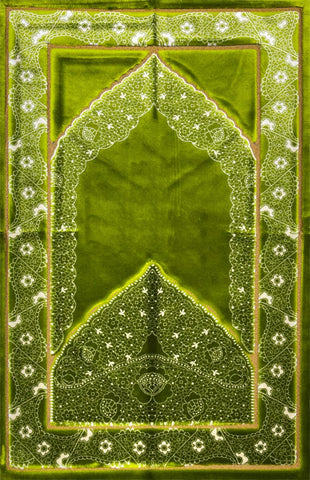 Luxury Plush Prayer Rug - Mystic - Green - Prayer Rugs - Siraj