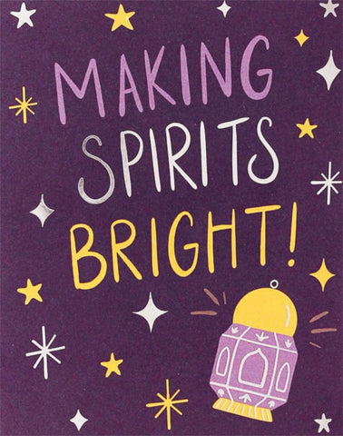 Making Spirits Bright - Greeting Cards - Hello Holy Days
