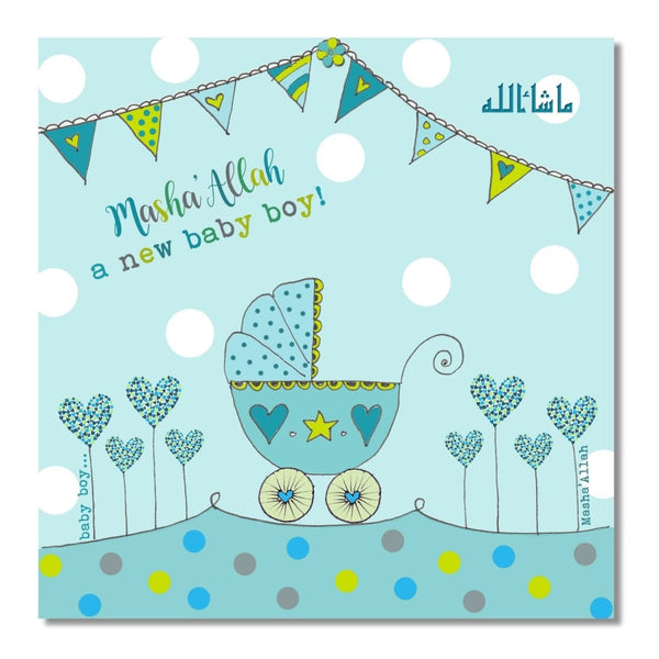 MashaAllah Baby Boy - Greeting Cards - Islamic Moments