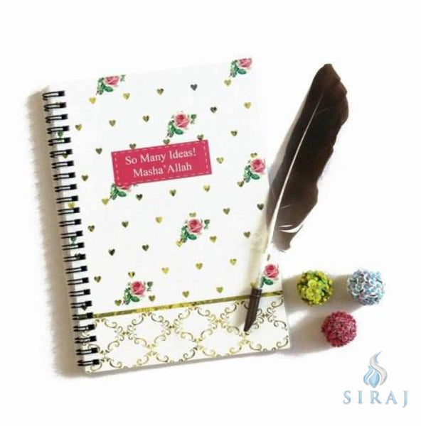 Mashallah Roses Notebook - Notebooks - Islamic Moments