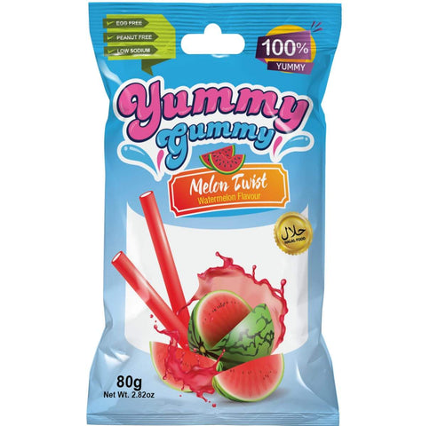 Melon Twist Sticks - Gummy Halal Candy 80g - Candy - Yummy Gummy