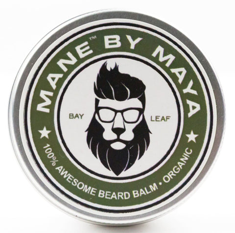 Mens Organic Beard Balm: Bay Leaf (2 OZ) - Beard Balm - Maya Cosmetics