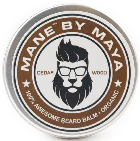 Mens Organic Beard Balm: Cedar Wood (2 OZ) - Beard Balm - Maya Cosmetics