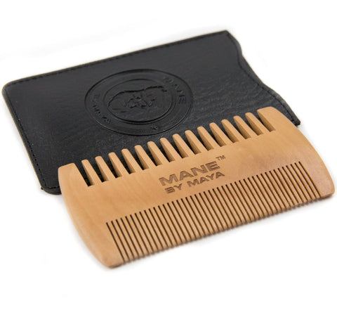 Mens Wooden Beard Comb - Mens Personal Care - Maya Cosmetics