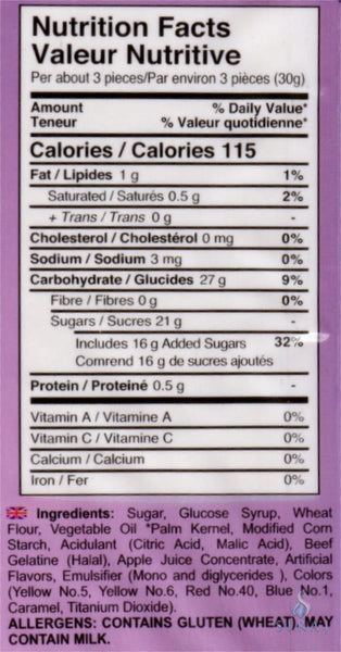 Mixed Fruit Silly Straws - Gummy Halal Candy 80g - Candy - Yummy Gummy