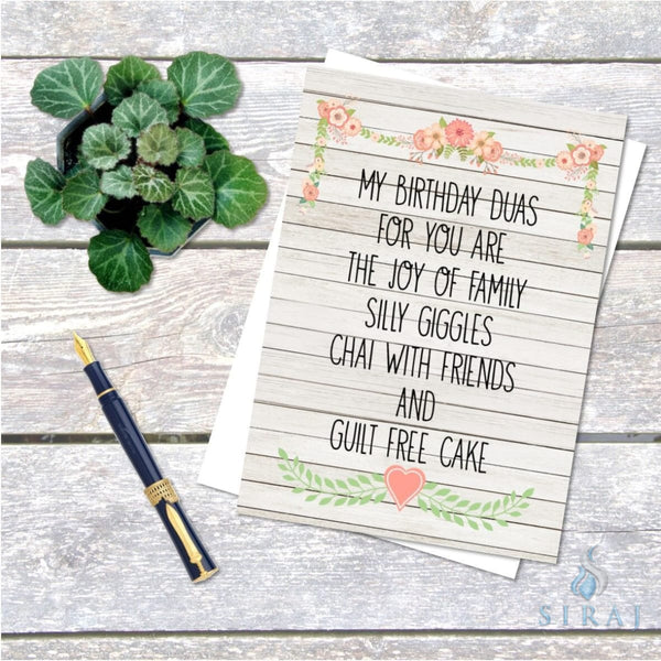 My Birthday Duas For You Card - Greeting Cards - The Craft Souk