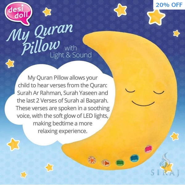 My Quran Pillow With Light & Sound - Toys - Desi Doll