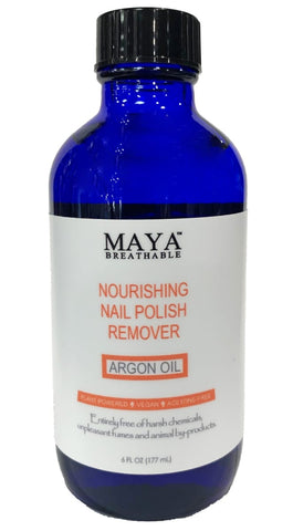 Natural Nail Polish Remover - Argan Oil (6 FL OZ) - Nail Polish Remover - Maya Cosmetics