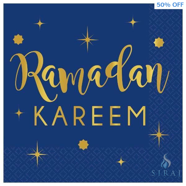 Ramadan Kareem Beverage Napkins 16 Count - Tableware - Amscan
