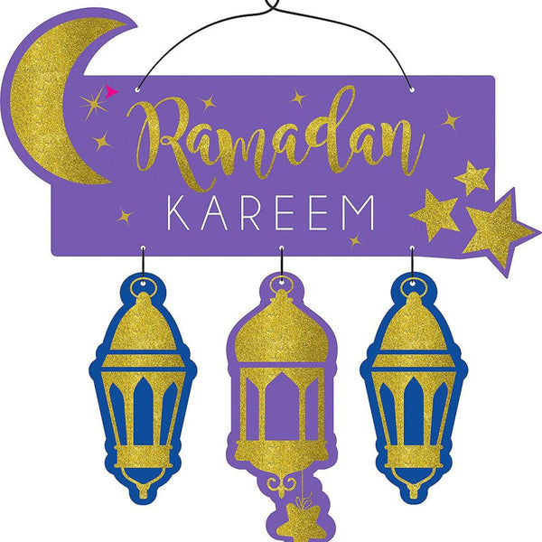 Ramadan Kareem Deluxe Glitter Sign - Decor - Amscan