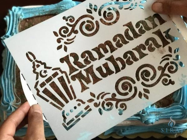 Ramadan Stencil Set of 2 (1 Arabic & 1 English) - Bakeware - Eidway