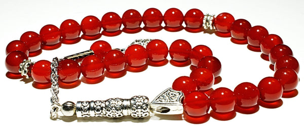 Red Agate Tesbih - Prayer Beads - Siraj