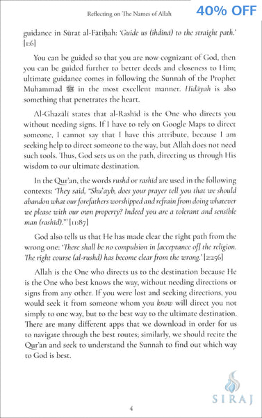 Reflecting on the Names of Allah - Islamic Books - Al Buruj Press