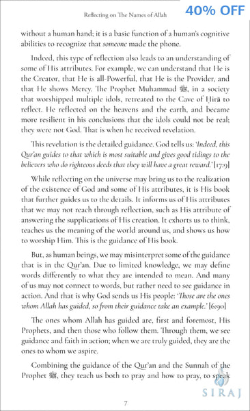 Reflecting on the Names of Allah - Islamic Books - Al Buruj Press