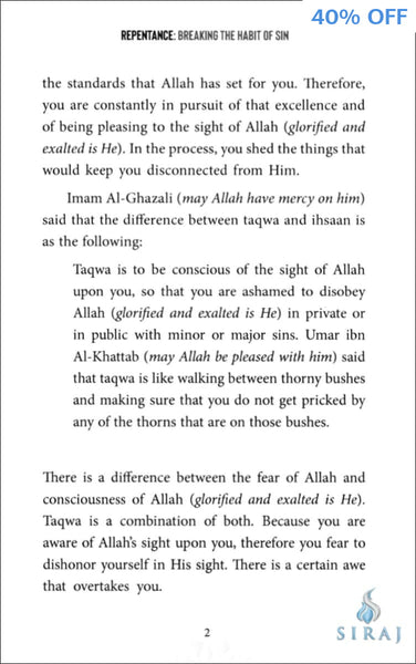 Repentance: Breaking the Habit of Sin - Islamic Books - Tertib Publishing