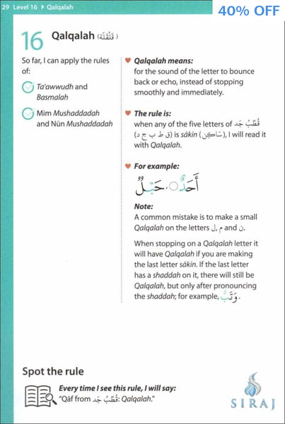 Rules Of Tajwid: Madinah Script – Learn to Read Series - Islamic Books - Safar Publications