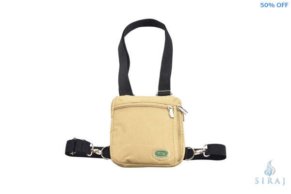 Secure Neck & Side Bag - Beige - Travel Accessories - Hajj Safe