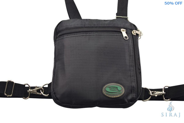 Secure Neck & Side Bag - Black - Travel Accessories - Hajj Safe