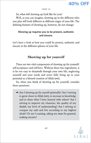 Show Up: A Motivational Message for Muslim Women - Islamic Books - Kube Publishing