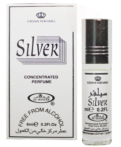 Silver 6 ml Perfume - Halal Fragrances - Al-Rehab Perfumes