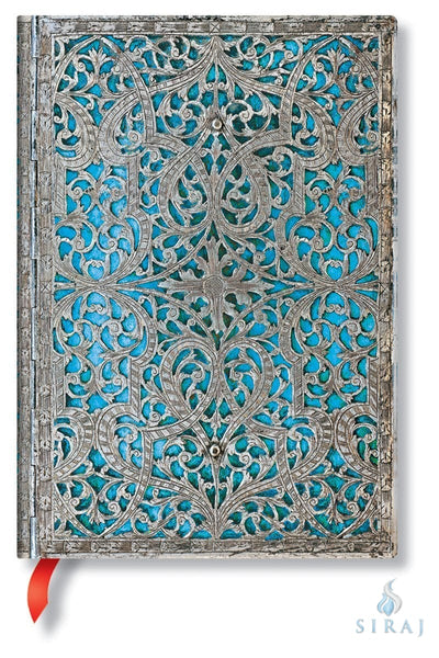 Silver Filigree Journal - Blue Midi Signature Edition - Journal - Siraj
