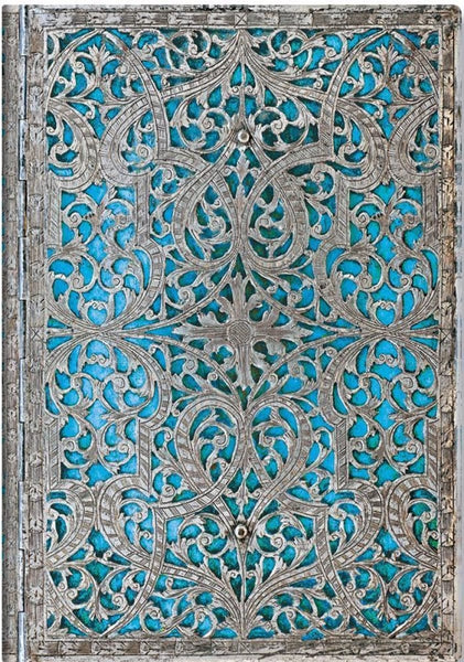 Silver Filigree Journal - Blue Midi Signature Edition - Journal - Siraj